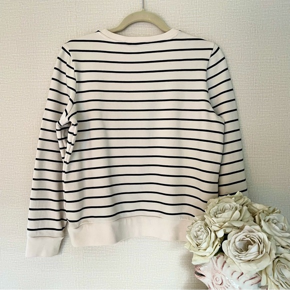 Banana Republic Striped French Terry Cloth Boston Terrier Appliqué Top, … - Picture 6 of 8
